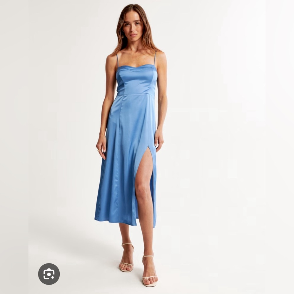Abercrombie & Fitch Camille Satin Midi Dress